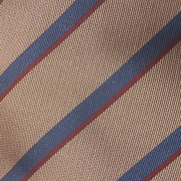 YSL MONOGRAM LOGO SATIN STRIPED NECK TIE - Picture 2 of 5